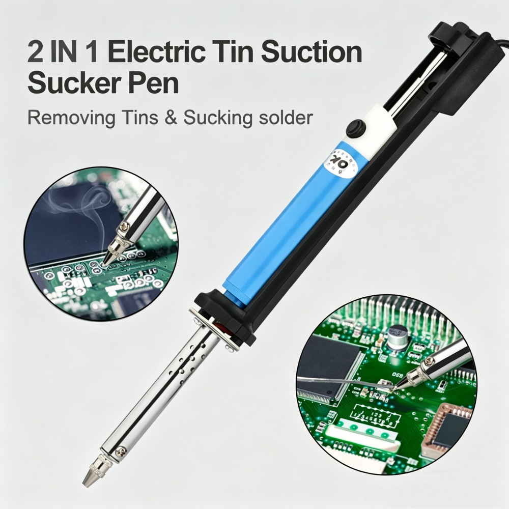 Desoldering Pump Electric Vacuum Station - Máquina desoldadora eléctrica tipo pluma, soldador