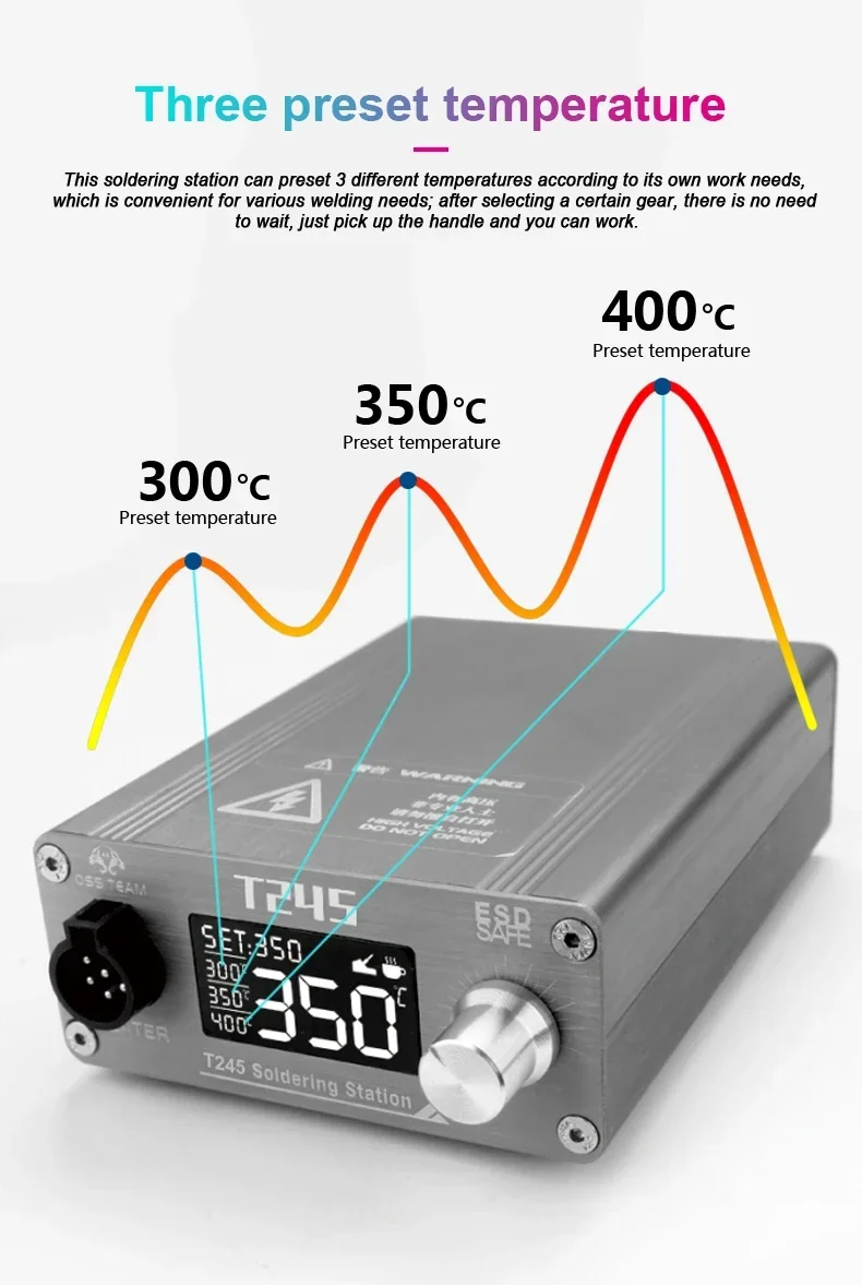 Estación de soldadura OSS T245 - C245 Soldering Station 130W reseña y precio