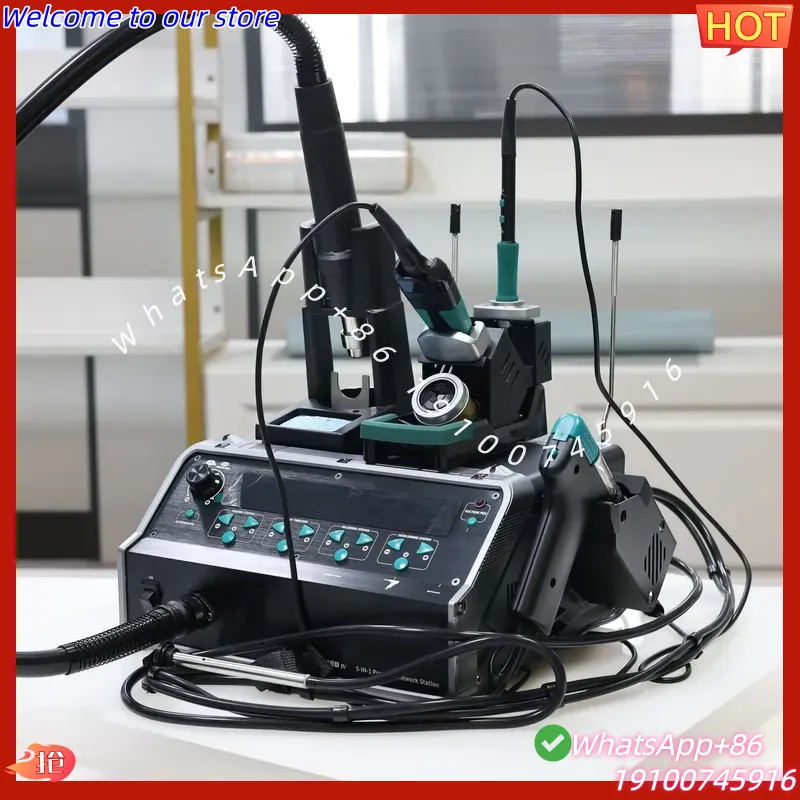 Estación de Soldadura 5 en 1 Y - Desoldering Pump Electric Vacuum Station reseña y precio