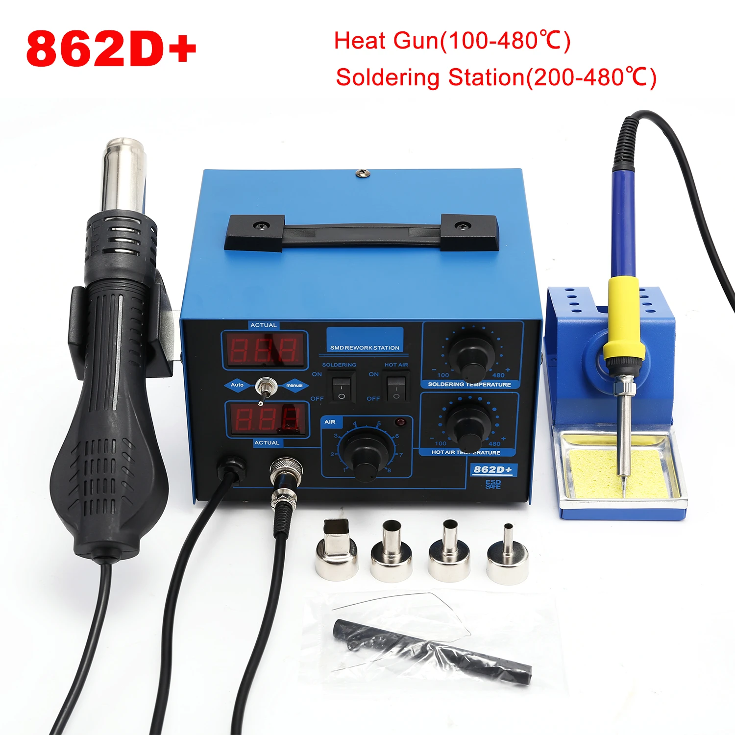 Estación de soldadura 2 en 1 d - 2 In 1 Soldering Rework Station 750W reseña y precio