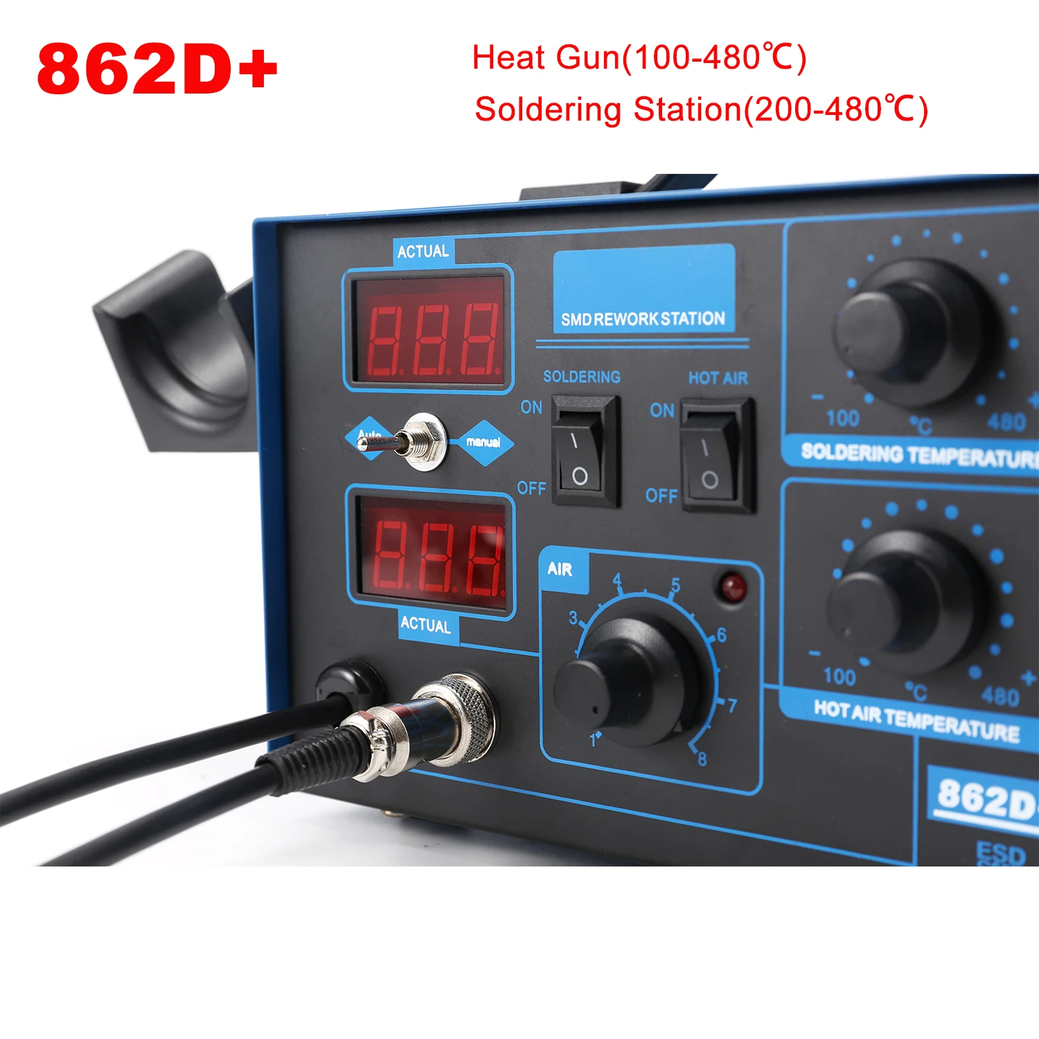 Estación de soldadura 2 en 1 d - 2 In 1 Soldering Rework Station 750W reseña y precio