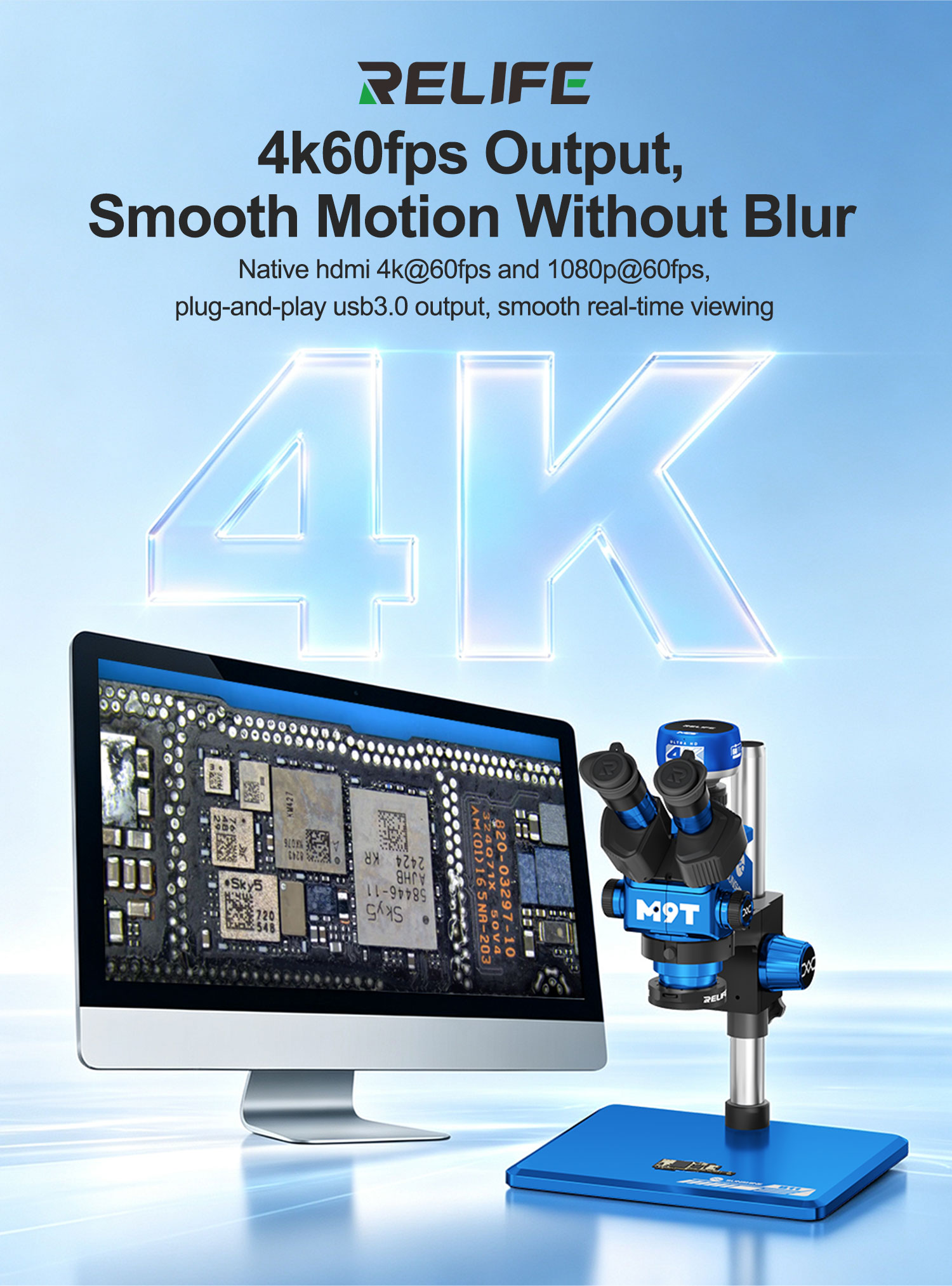 Cámara de Microscopio RELIFE M - 4K Microscope Camera Sony Sensor reseña y precio