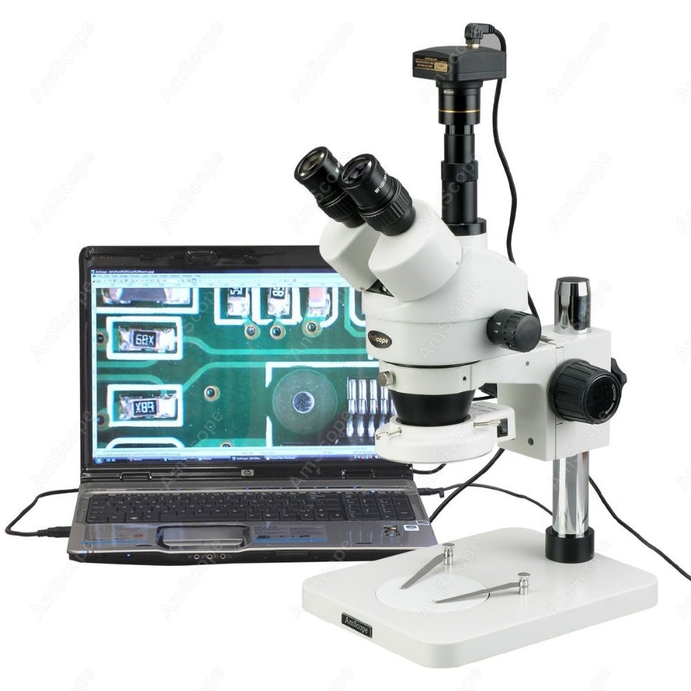 Microscopio Estéreo Trinocular - Trinocular Stereo Microscope 7X-45X reseña y precio