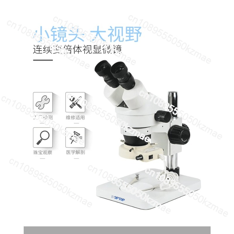 Microscopio Estéreo con Zoom C - Trinocular Stereo Microscope 7X-45X reseña y precio