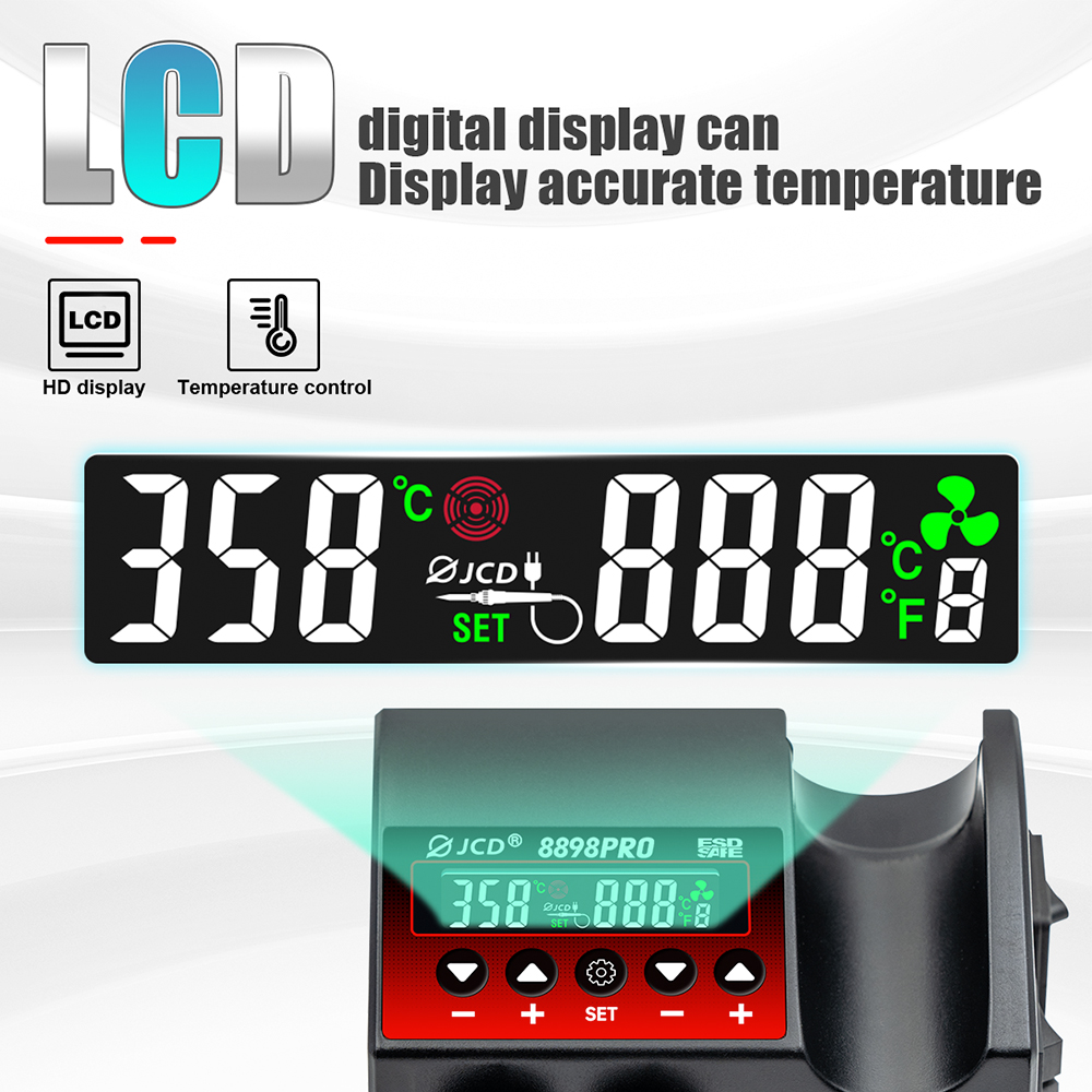 Estación de soldadura JCD 8898 - 2 In 1 Soldering Rework Station 750W reseña y precio